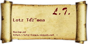 Lotz Tímea névjegykártya